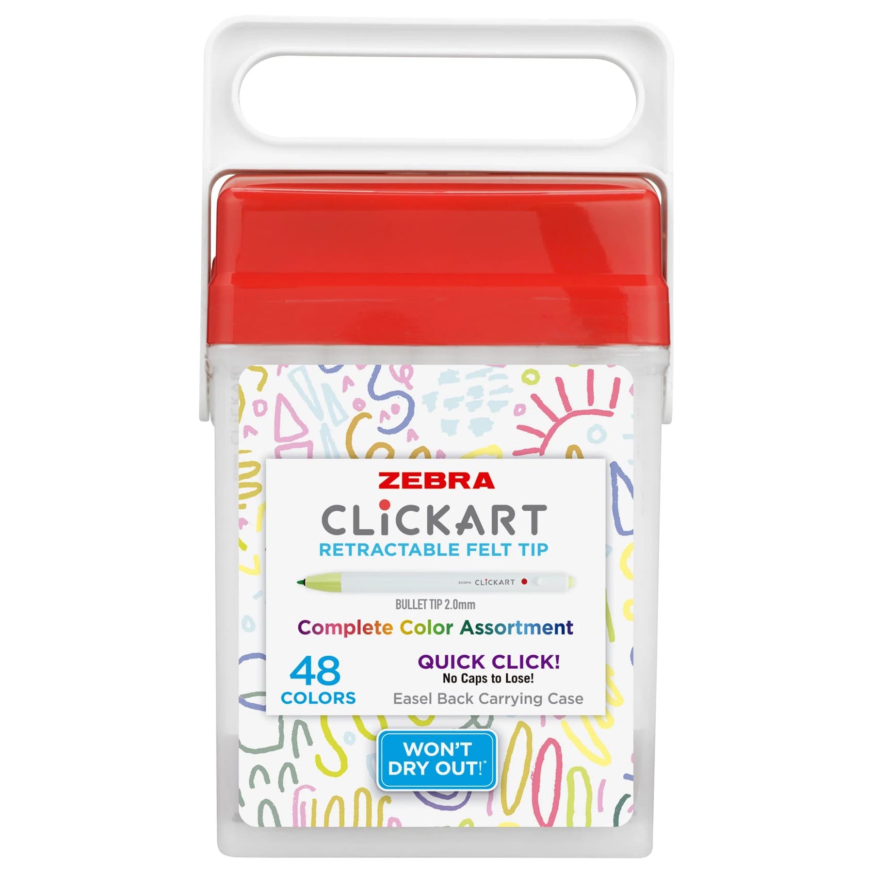 Zebra CLiCKART Retractable Felt Tip Marker